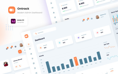 Ontrack - Modern Admin Dashboard UI Elements