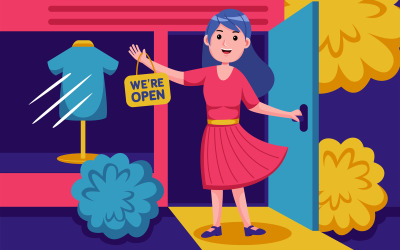 Shopping vektorillustration # 08