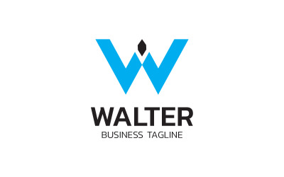 W brief Walter Logo ontwerpsjabloon