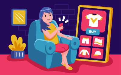 Winkelen Vector Illustratie #05