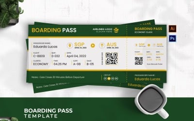 Green Concept Boarding Pass