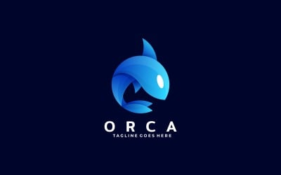 Modelo de logotipo gradiente Orca