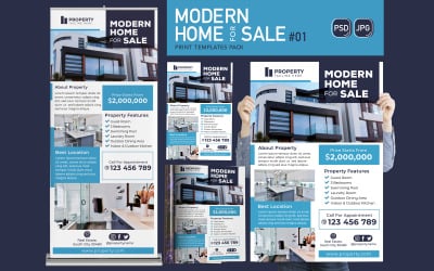 Modern Home For Sale #01 - Print Templates