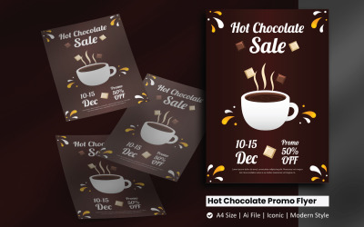Sıcak Çikolata Promosyon Günü El İlanı Kurumsal Kimlik Şablonu