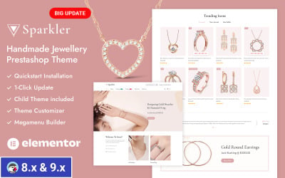 Sparkler – Адаптивна тема Prestashop для ювелірного магазину