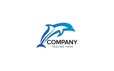 Delphin-Logo-Design-Vektor-Illustration