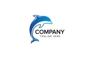 Dolfijn Logo Ontwerp Illustratie