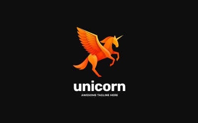 Jednorożec Gradient Logo Style