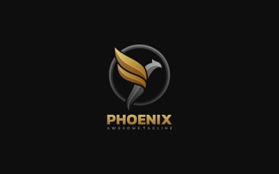 Modèle de logo dégradé Phoenix