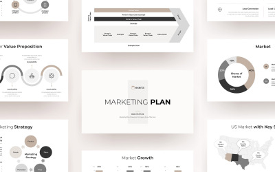 Marketingplan Sjablonen PowerPoint presentatie