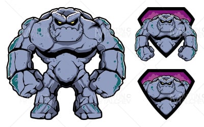 Stone Giant Mascot Vector Illustration