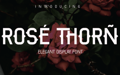 Carattere di visualizzazione elegante di Rose Thorn