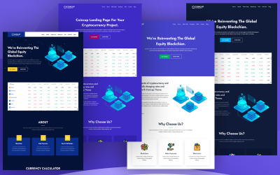 Coincap - Tema de WordPress para página de destino de ICO de criptomonedas