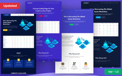 Coincap – Thème WordPress de la page de destination ICO de crypto-monnaie