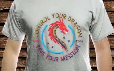 Drachenkunst-T-Shirt-Designvorlage