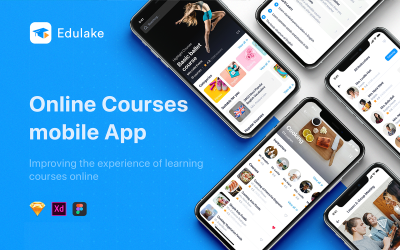 Edulake - 在线课程移动 UI 套件