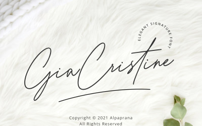 Gia Cristine - Elegáns aláírás betűtípus