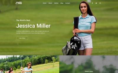 Hasan | Modelo HTML5 de jogador de golfe