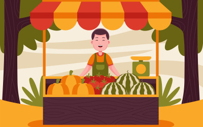 Illustration vectorielle de ferme #10