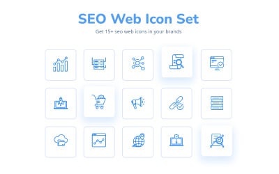 Креативный и привлекательный Seo Web IconSet