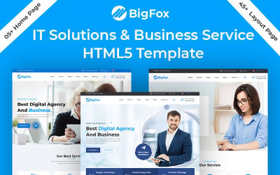 Modèle HTML5 de service commercial de solution informatique BigFox