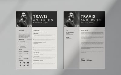 Travis Anderson Kreatif Direktör CV Özgeçmiş Şablonu V.1