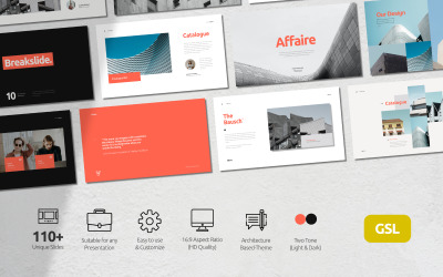 Affaire - Creatieve bedrijfspresentatie - Google Slides-sjabloon