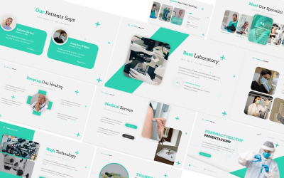 Apotek hälsosam Powerpoint-mall