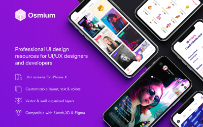 Elementos de la interfaz de usuario del kit Osmium Mobile