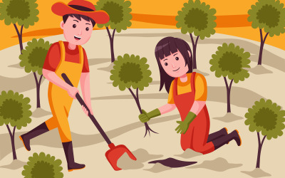 Illustrazione vettoriale di fattoria #21