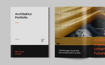 Modello di brochure per portfolio di architettura