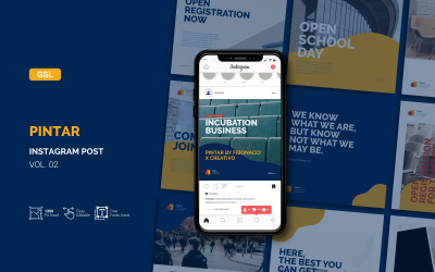 Pintar - Business Instagram Post - Google Präsentationen Vorlage Google