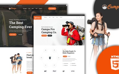 Campa Camping & Adventure HTML5 шаблон веб-сайту