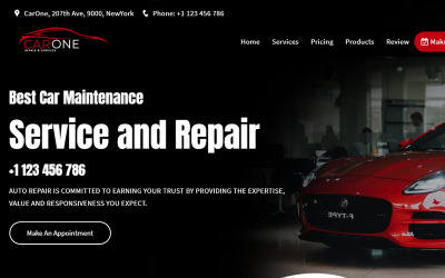 Carone - Шаблон цільової сторінки для автомеханіка та ремонту автомобілів