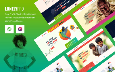LonelyPro- motyw WordPress non-profit charytatywny.