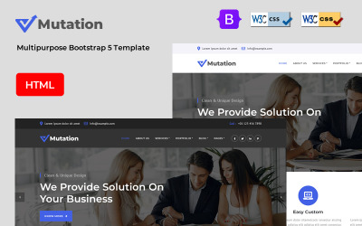 Mutation - Business Flersidig HTML-mall
