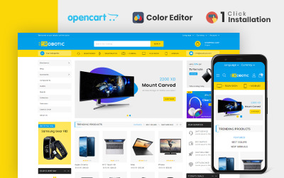 Plantilla OpenCart de tienda de electrónica robótica