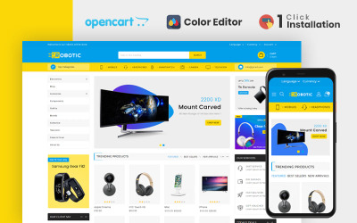 Robotic Electronics Store OpenCart Template