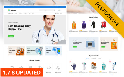 Safeton - Responsywny motyw sklepu medycznego Prestashop