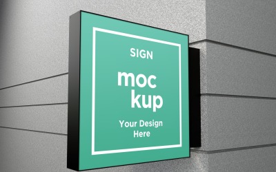 Mockup-sjabloon voor wandmontage