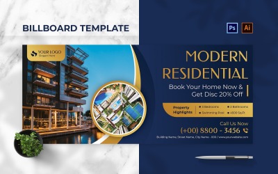 Modern Konut Billboard Manzarası