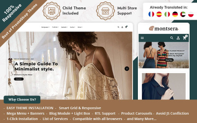 Monstera - Fashion PrestaShop Theme for Online Fashion Store