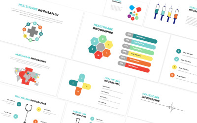 Plantilla de Keynote de infografía de salud