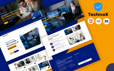 TechnoX - Szablon strony internetowej dotyczącej rozwiązań IT i doradztwa biznesowego