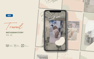 Travail - 旅游博客 Instagram 故事 - 主题演讲模板