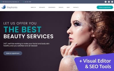 Beauty Parlor Moto CMS Website Template