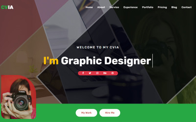 Cvia - Personal Portfolio Landing Page Template