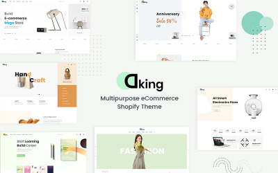 Dking- Többcélú e-kereskedelmi Shopify téma