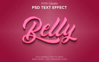 Hazır 3D Metin Efekti Stili Psd Mockup