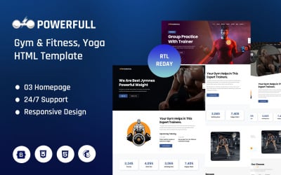 Potente - Tema HTML5 para página de destino de gimnasio y fitness